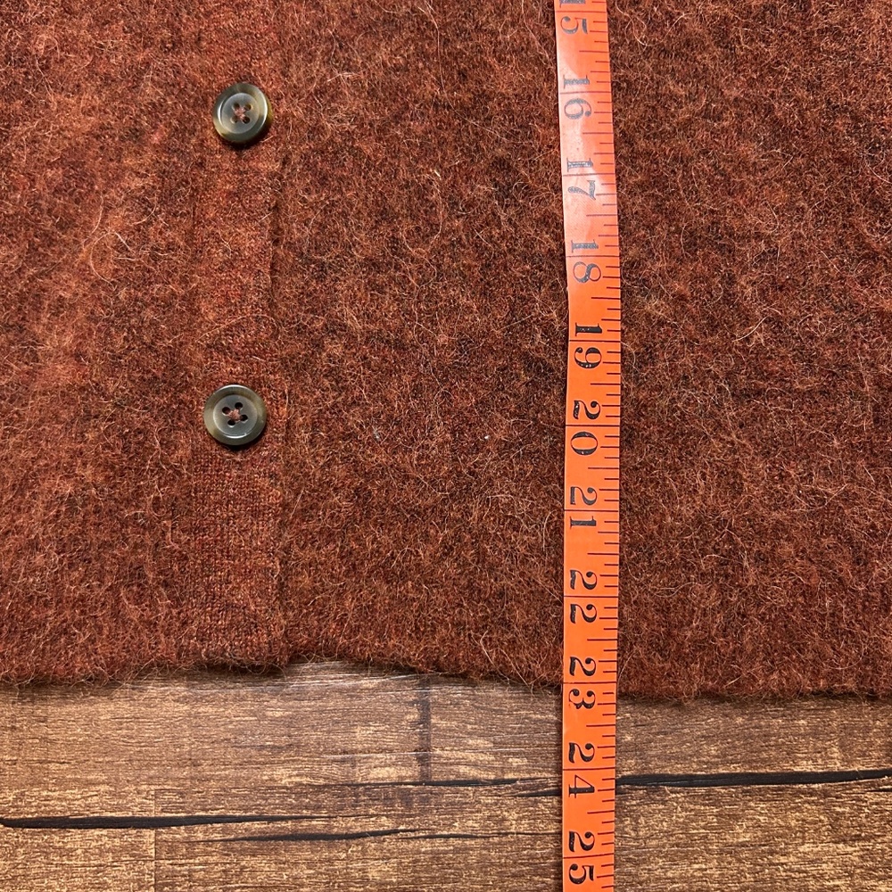 Madewell Carrabelle Polo Cardigan Sweater Womens S Mahogony Merino Wool Alpaca - Picture 7 of 8